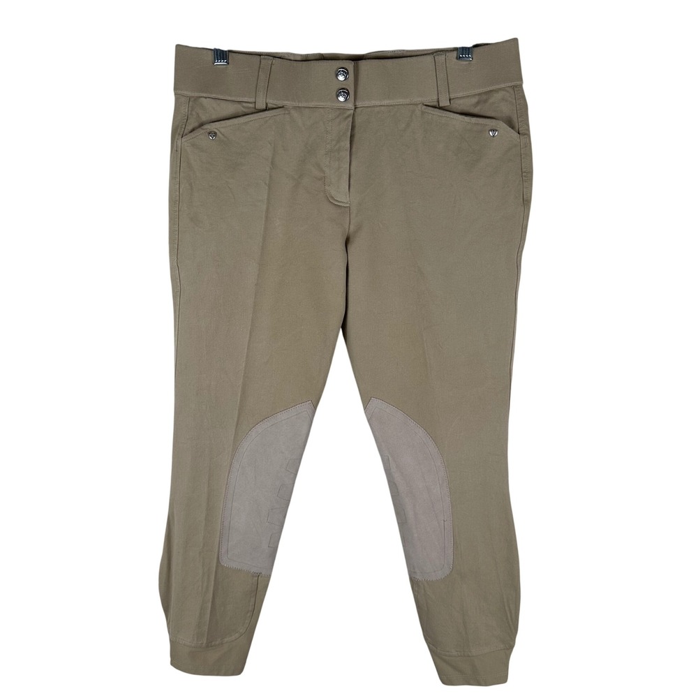 Ariat Heritage Breeches Womens 30R Tan Knee Patch Equestrian Riding Pants Front
